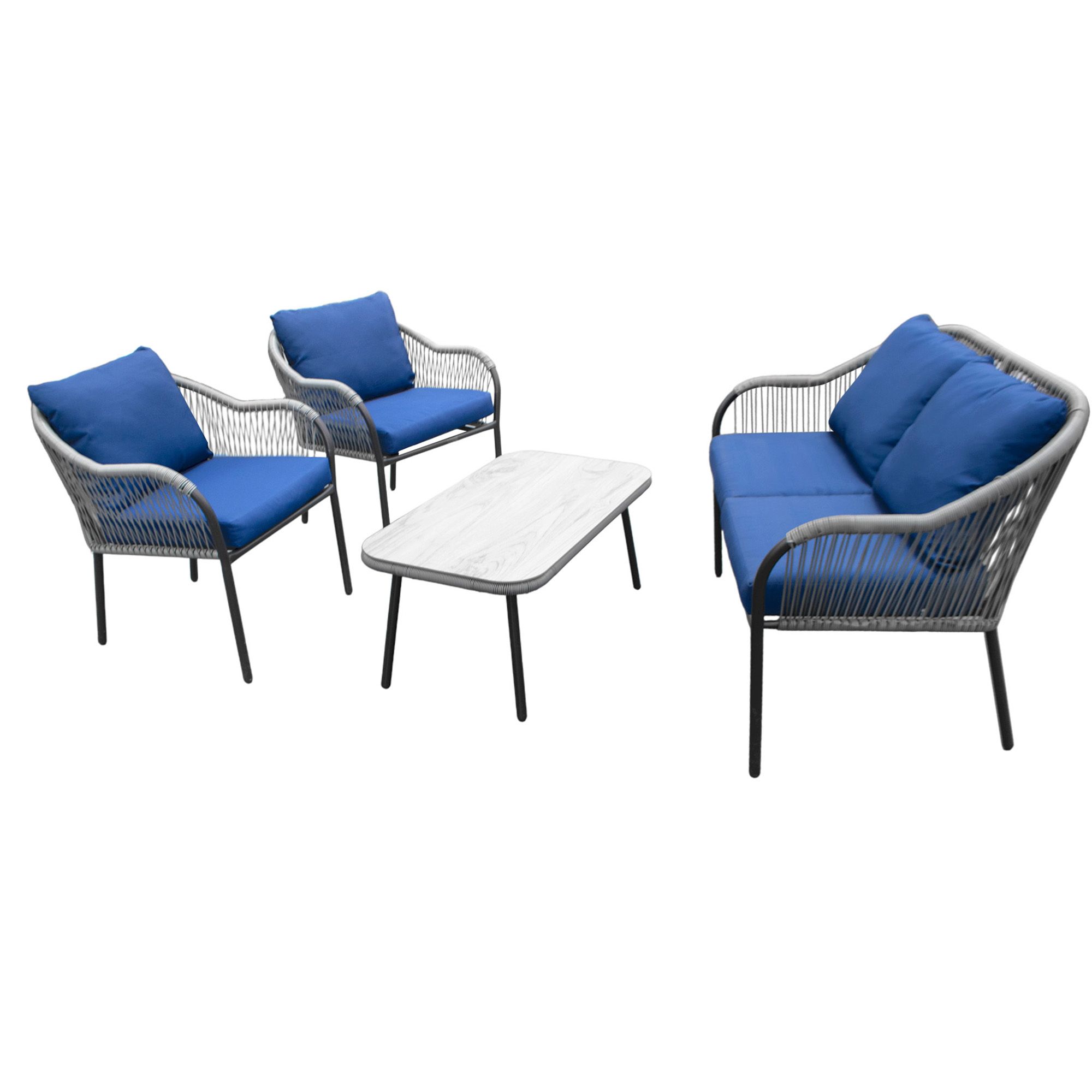 Комплект мебели иск.ротанг Лагуна (стол, диван, 2 кресла)