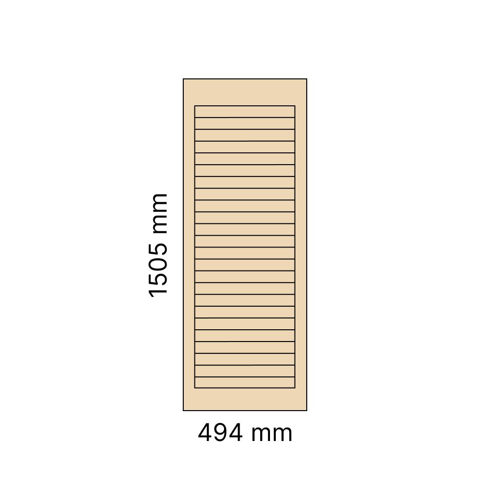 Дверка жалюзийная 1505х494х20 мм хвоя