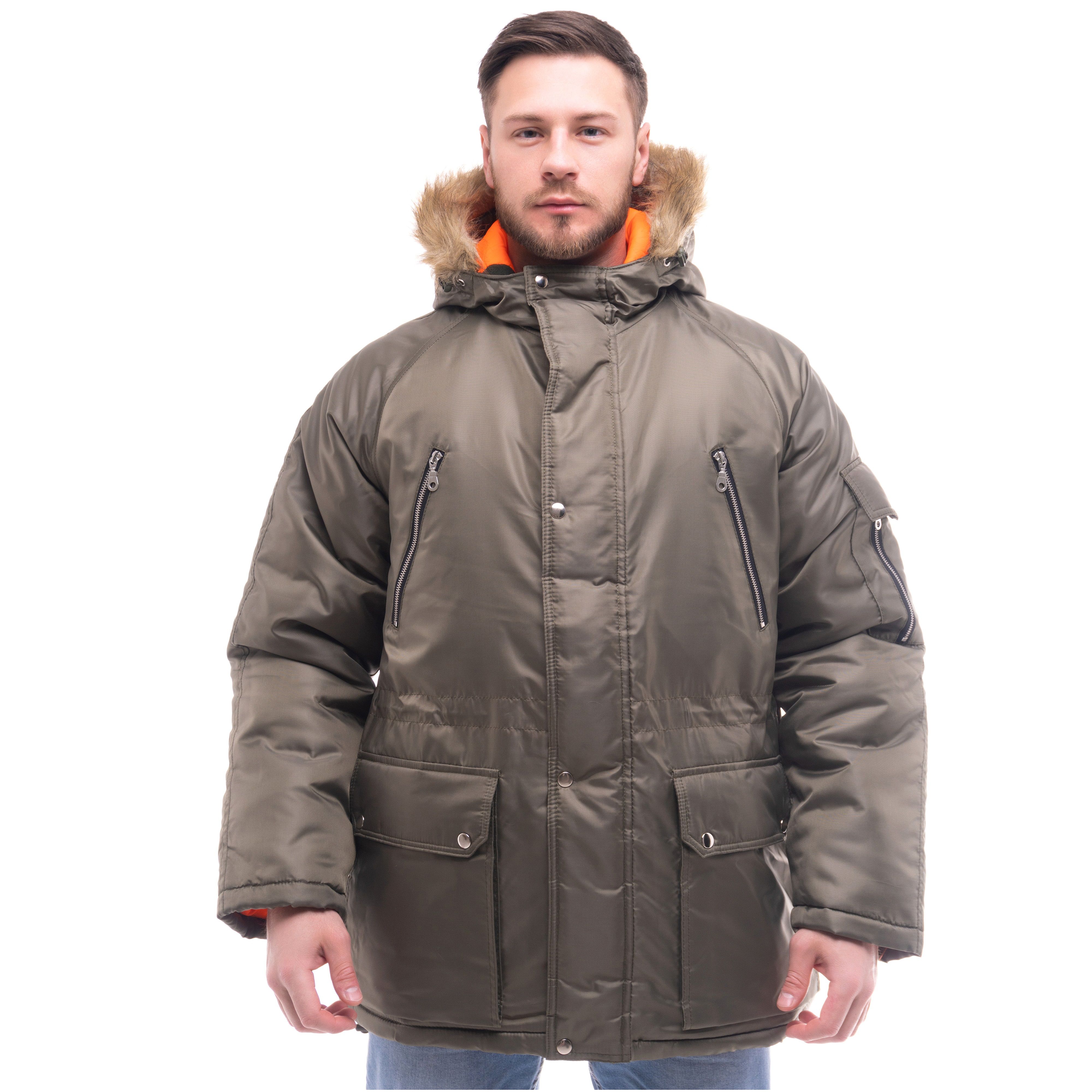 Куртка утепленная мужская Аляска хаки р.112-116/182-188