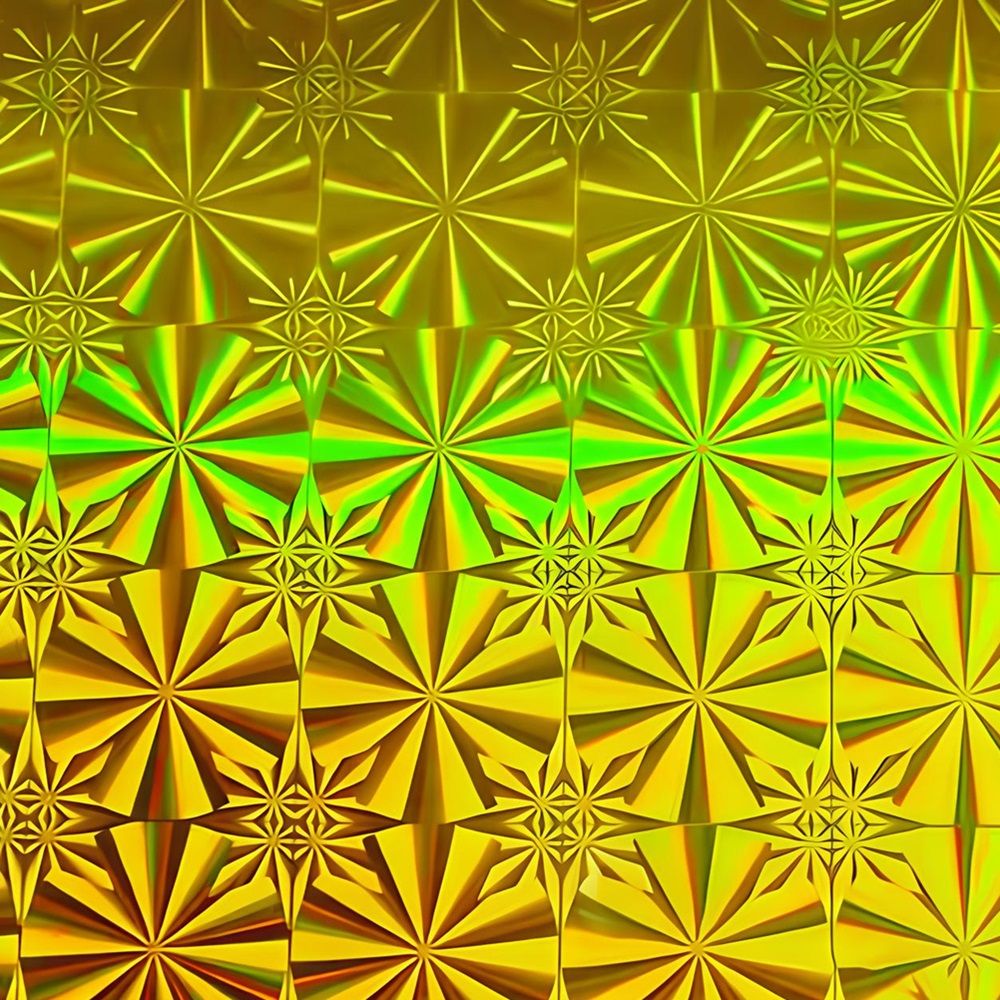 6018 Пленка с/к "Deluxe"45смх2м (голография желтая)