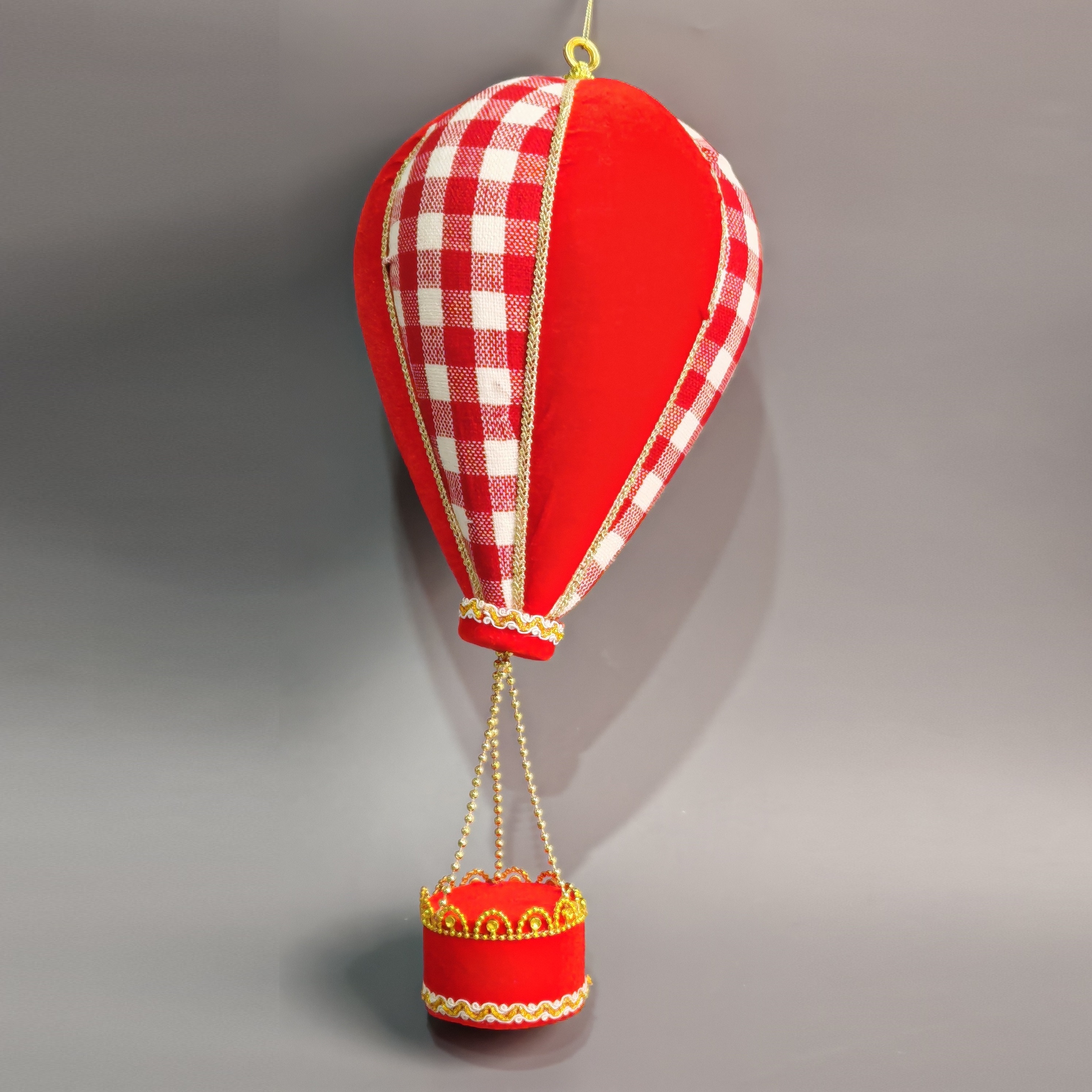 Игрушка елочная Моя Елочка Воздушный шар 42 см красный/белый 2025-0996