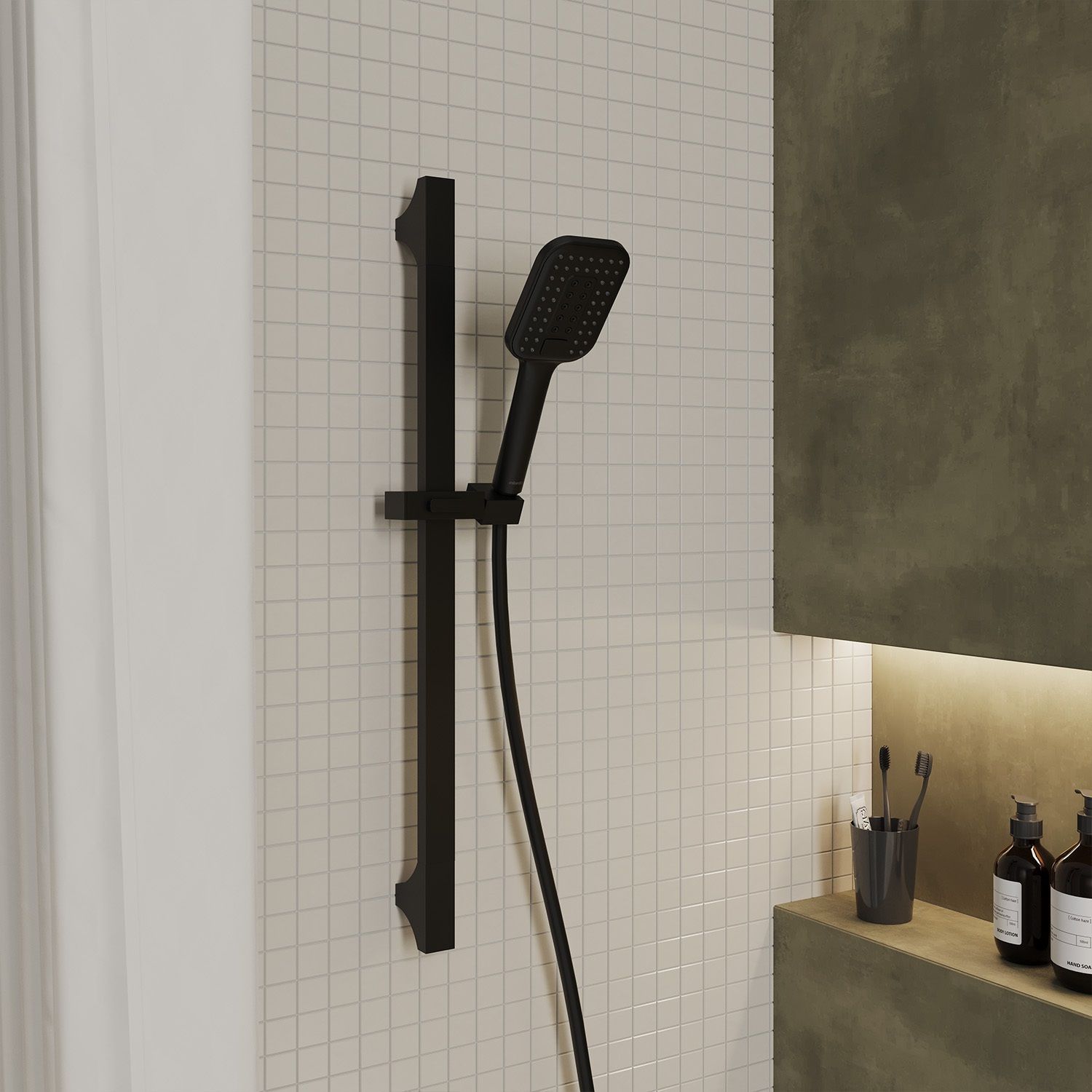 Лейка для душа Milardo Ideal Spa ILS3FBSM18 3 режима 91х119 мм