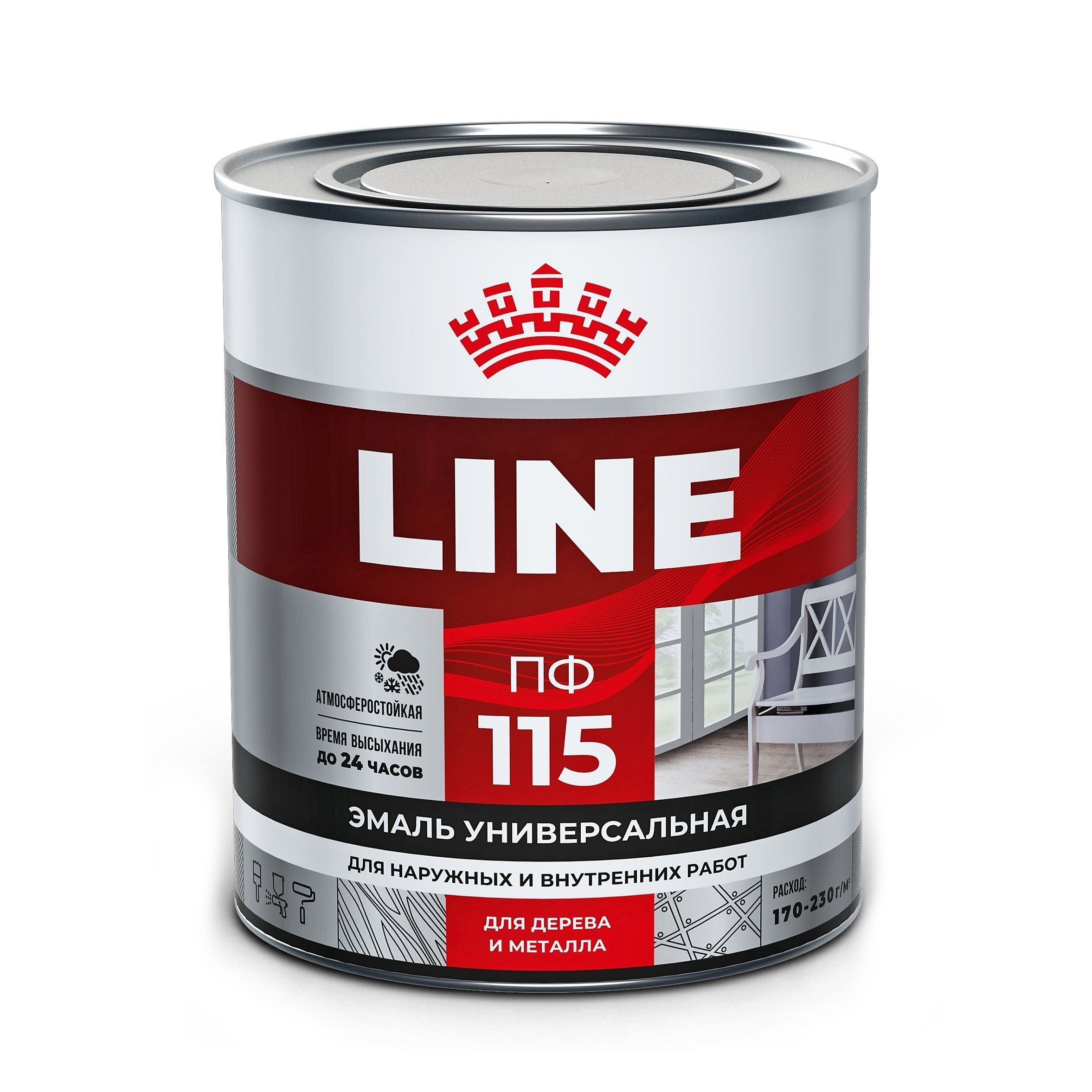 Эмаль ПФ-115 Т-Лайн белая 0,8 кг