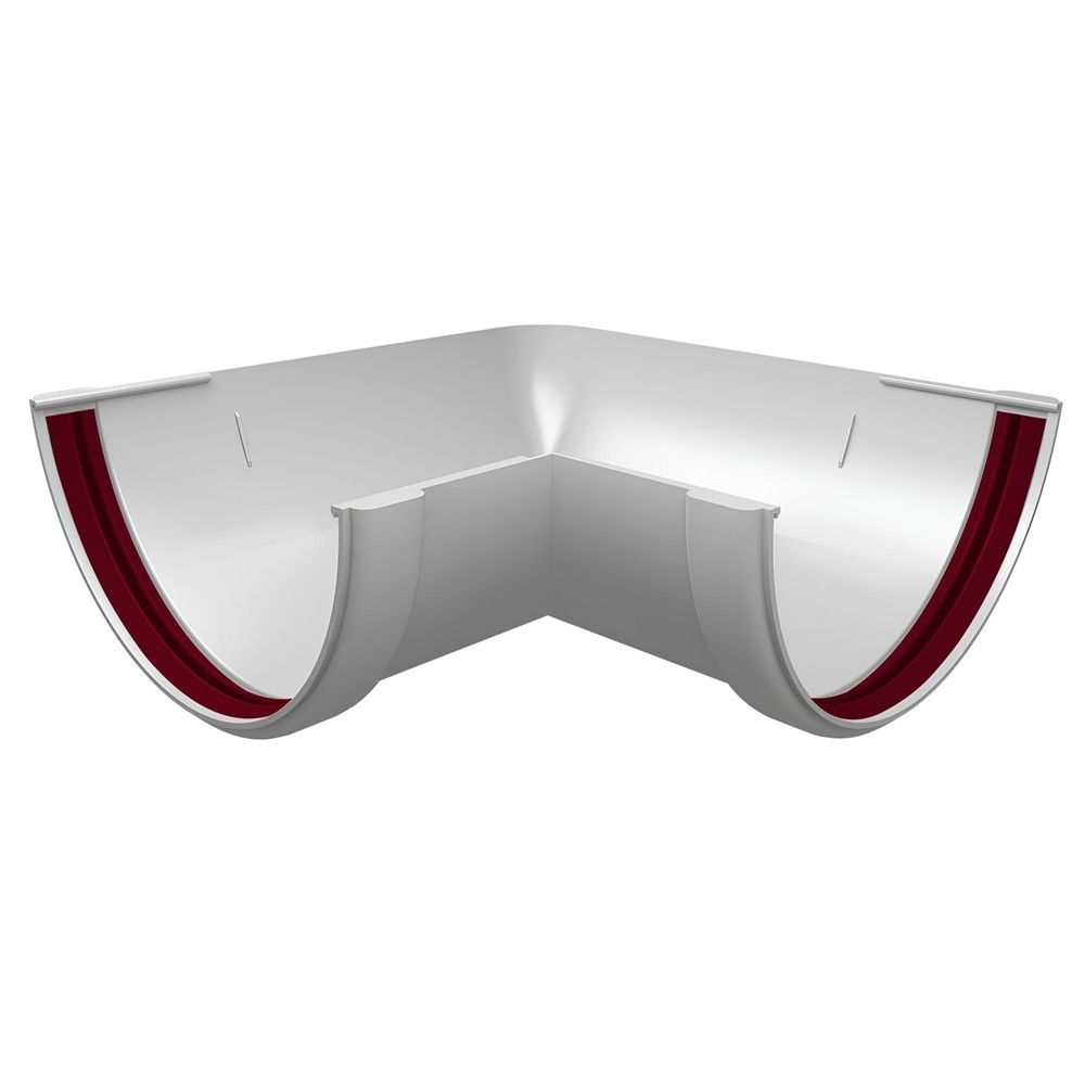 Угол желоба ПВХ GL 120 мм 90° RAL 9003 белый