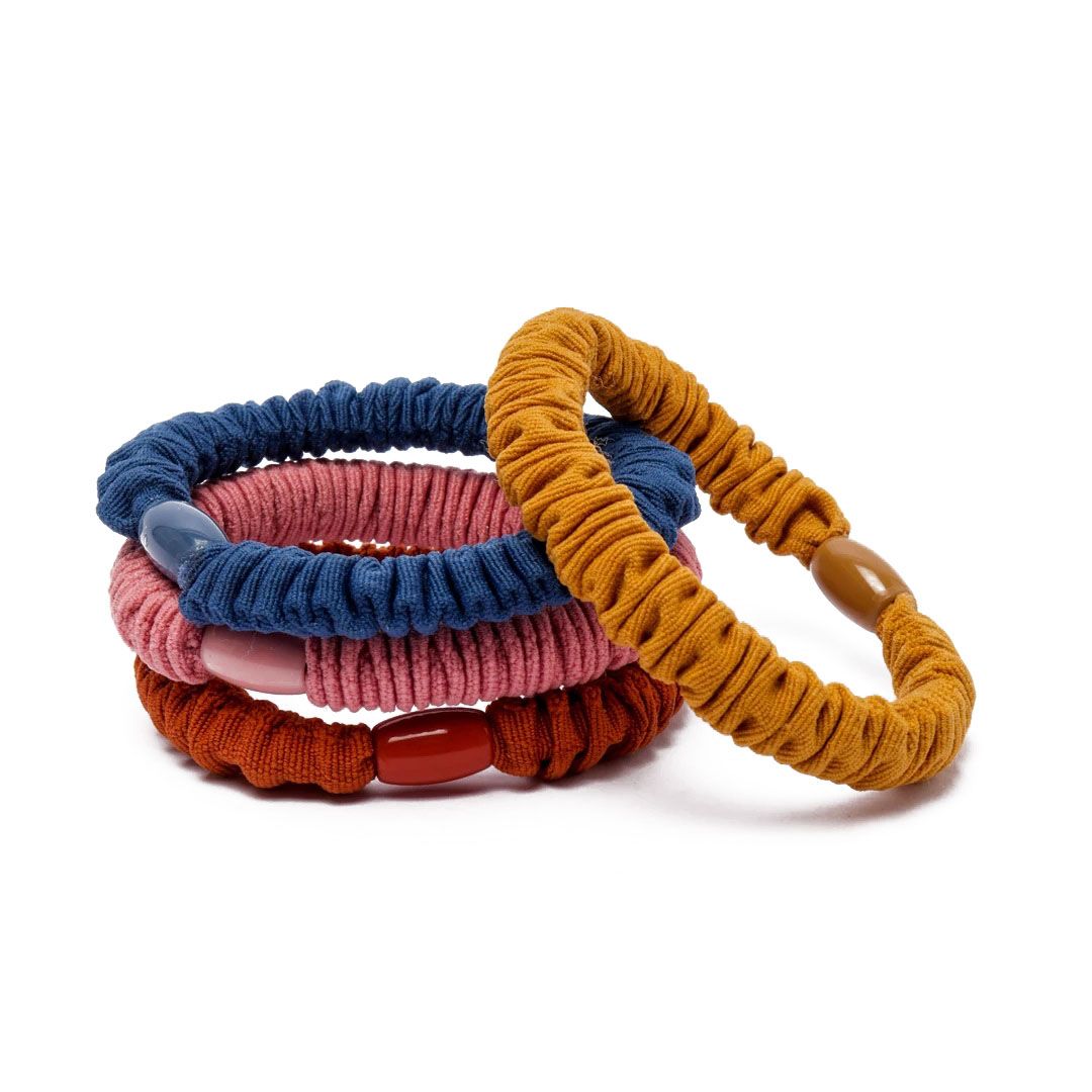 Резинки для волос Меллиса пудровый d5,5 см 5 шт