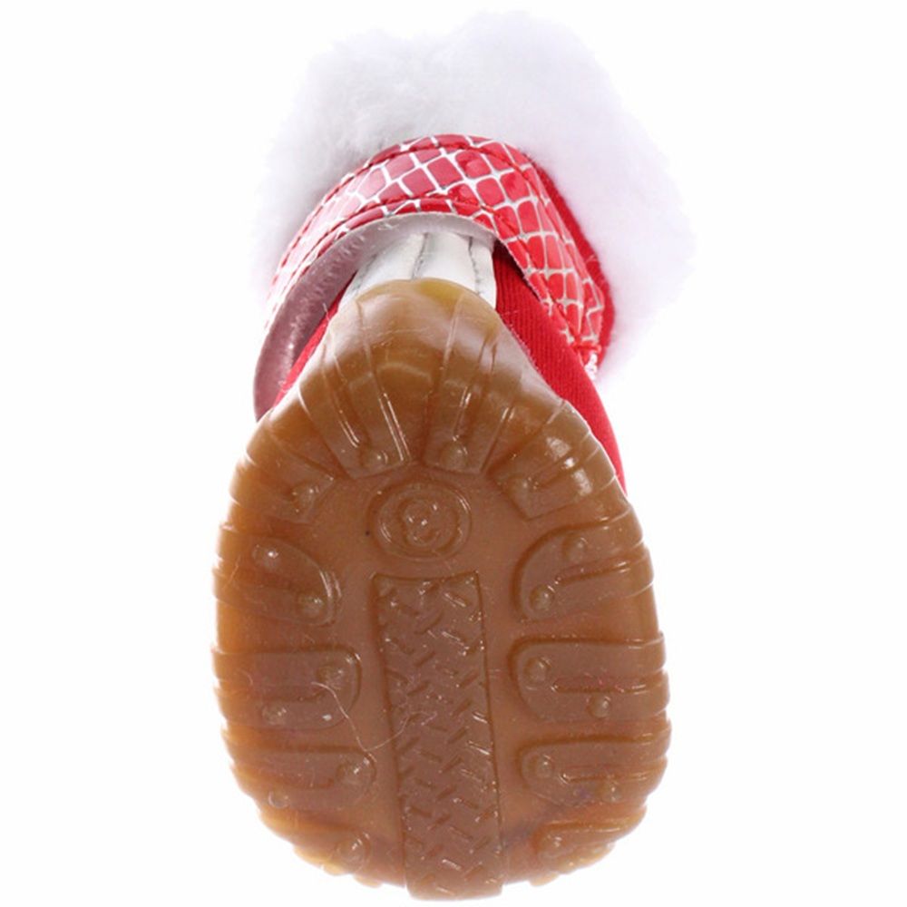 Ботинки зимние для животных на липучке Модный Бро красные р 3