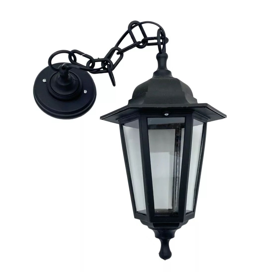 Светильник подвес шестигранный Е27 черный,, IP44 рассеиватель - прозрачный пластик, корпус - полипропилен,330*200 мм Nobile 60 16 02