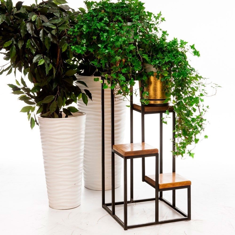 Подставка 66-213 SS на 4 цветка c деревом 400х830 мм