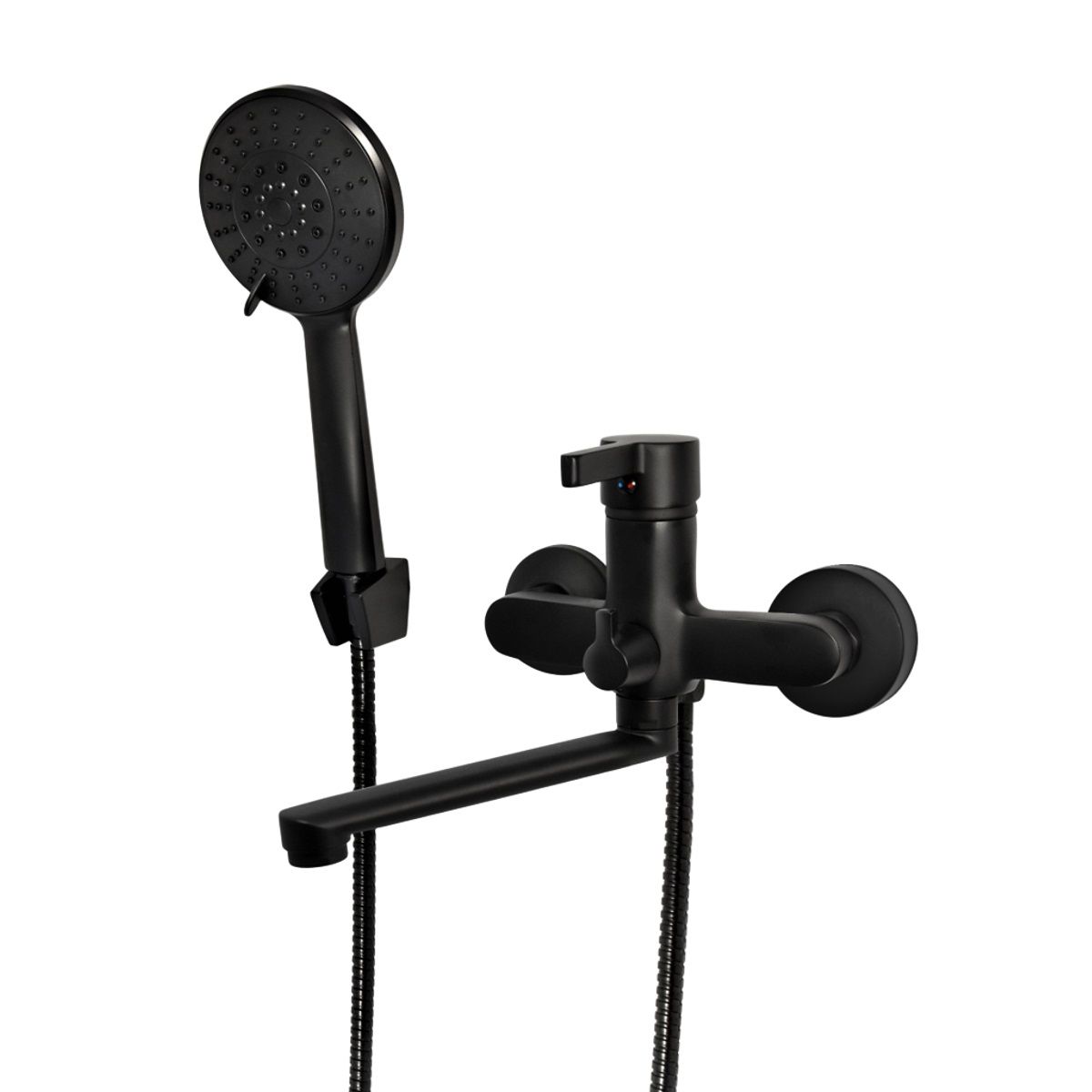 Смеситель для ванны Eleanti Вальс 0402.546 однорычажный короткий излив черный