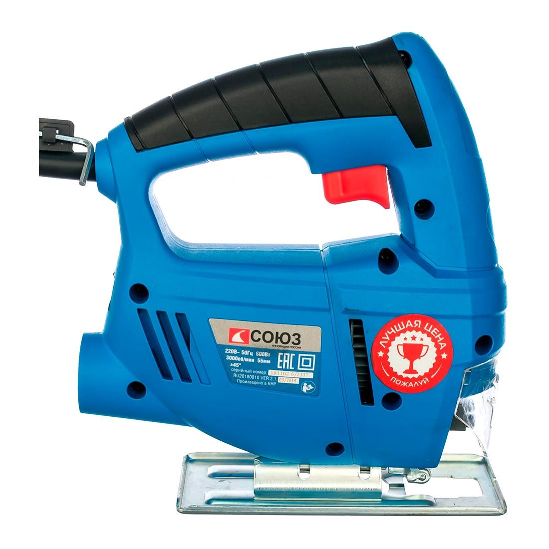 Лобзик электрический СОЮЗ 500 Вт 55/6 мм дер/мет