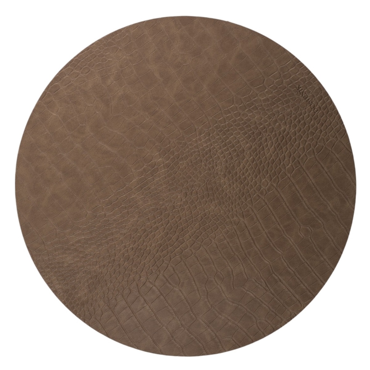 Салфетка сервировочная с пробкой Croco d38 см коричневая