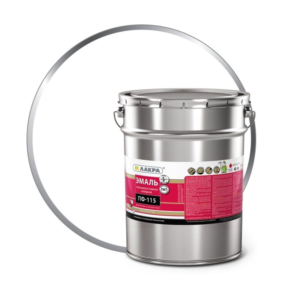 Эмаль Лакра ПФ-115, белая матовая, 20 кг