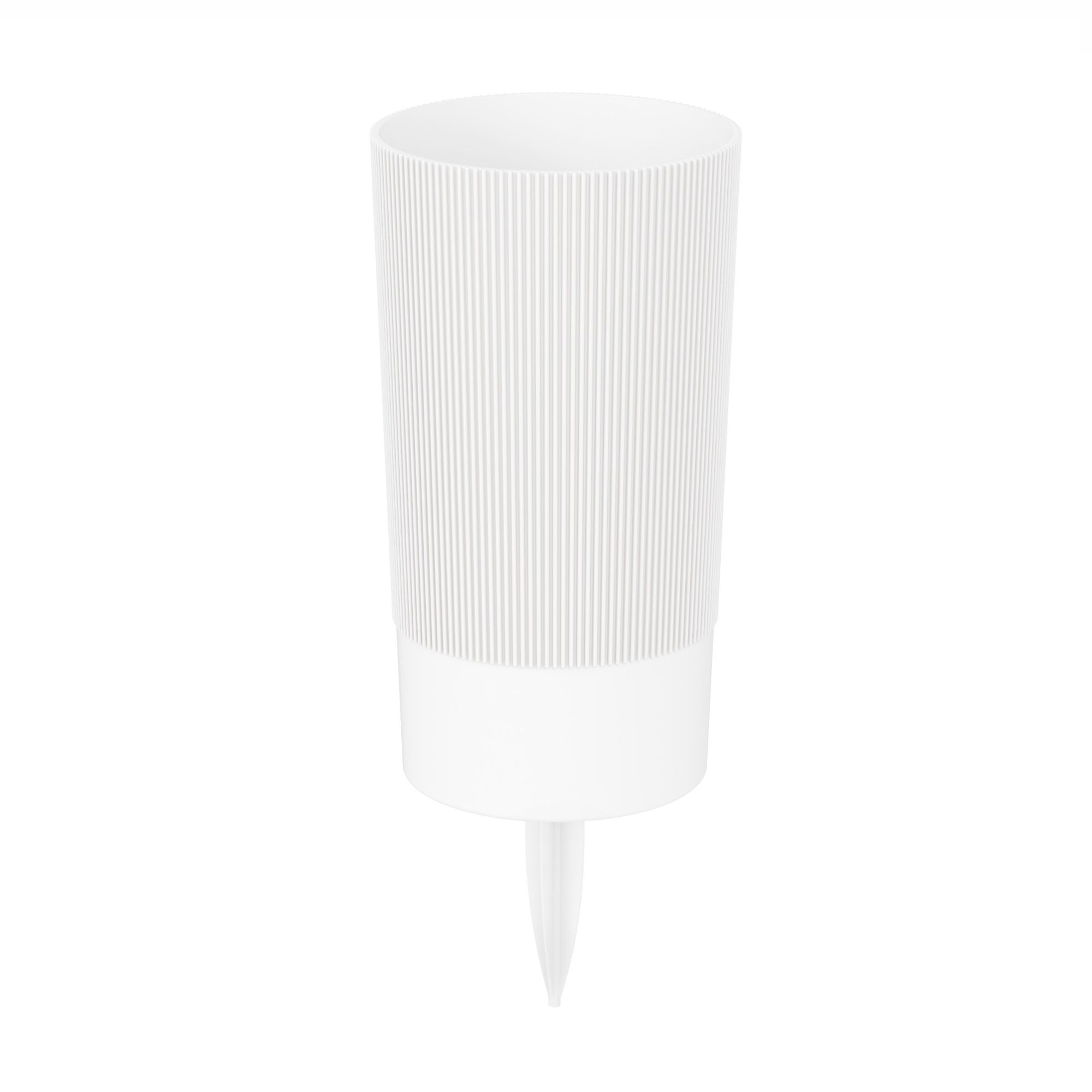 Ваза пластиковая Версаль 28 см d15 см 3,75 л белая с колышком