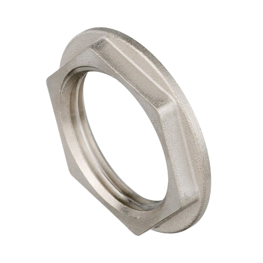 Контргайка латунь никель 1" ВР