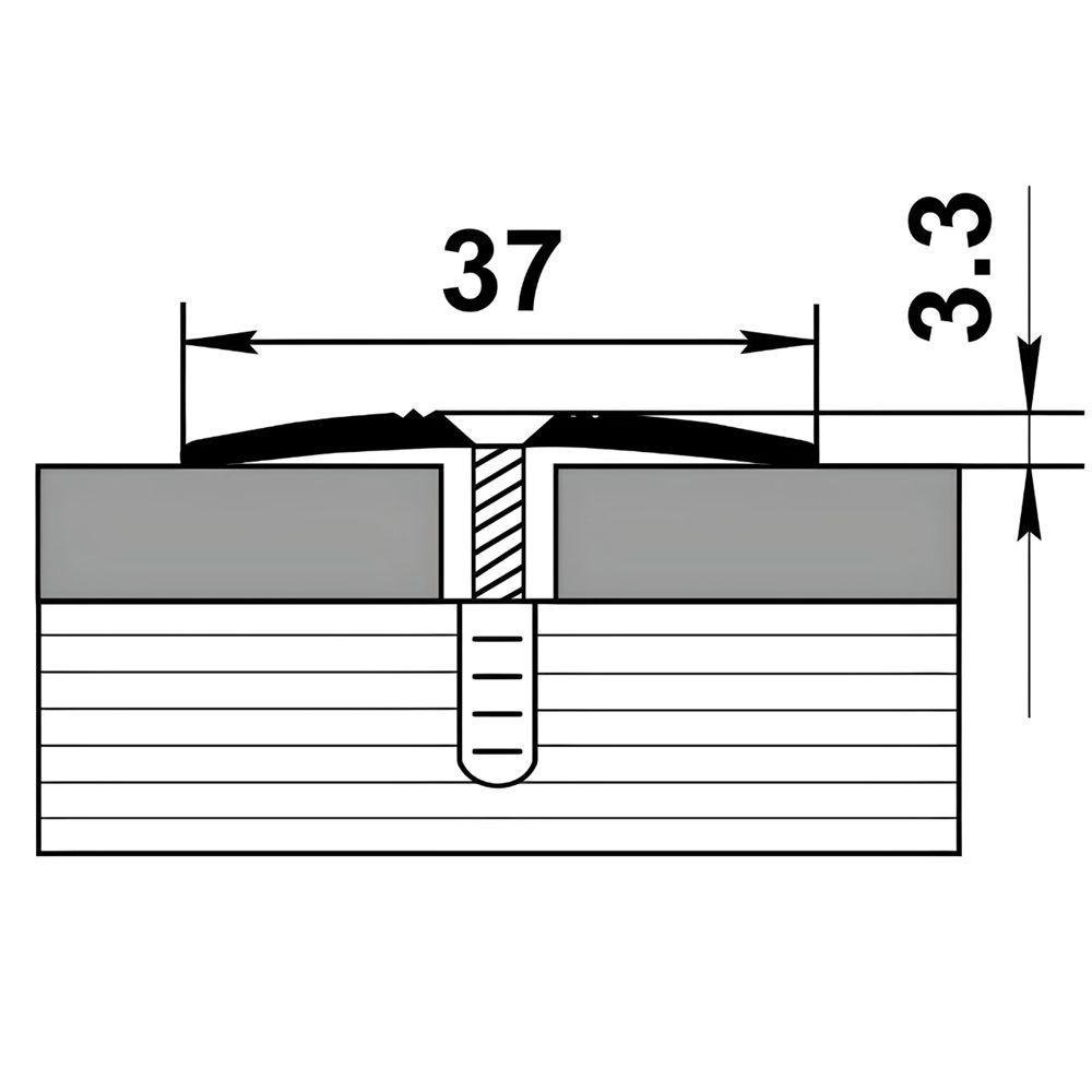 Профиль одноуровневый ПС 03.1800.083н 37х1800 мм Бук натуральный