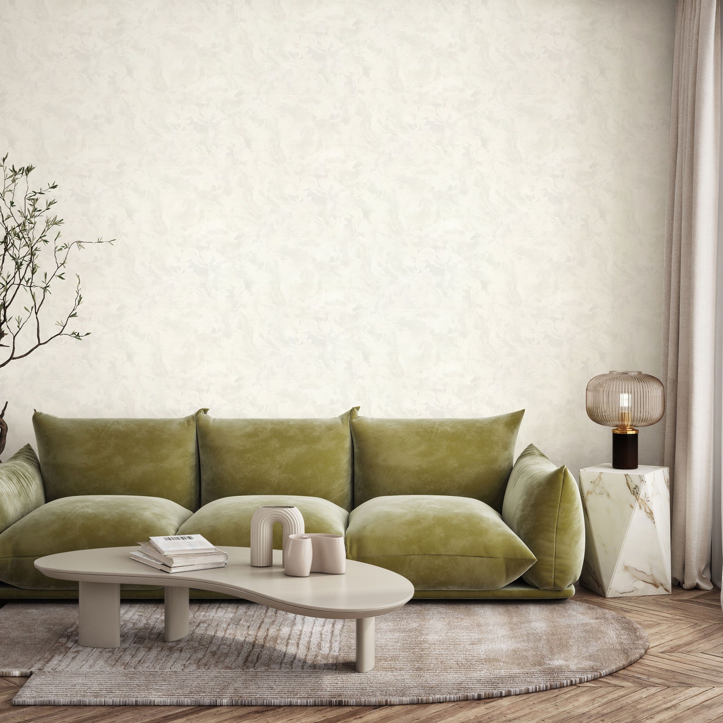 Обои 7225-00 Euro Decor 1,06х10 м Mineral фон белый