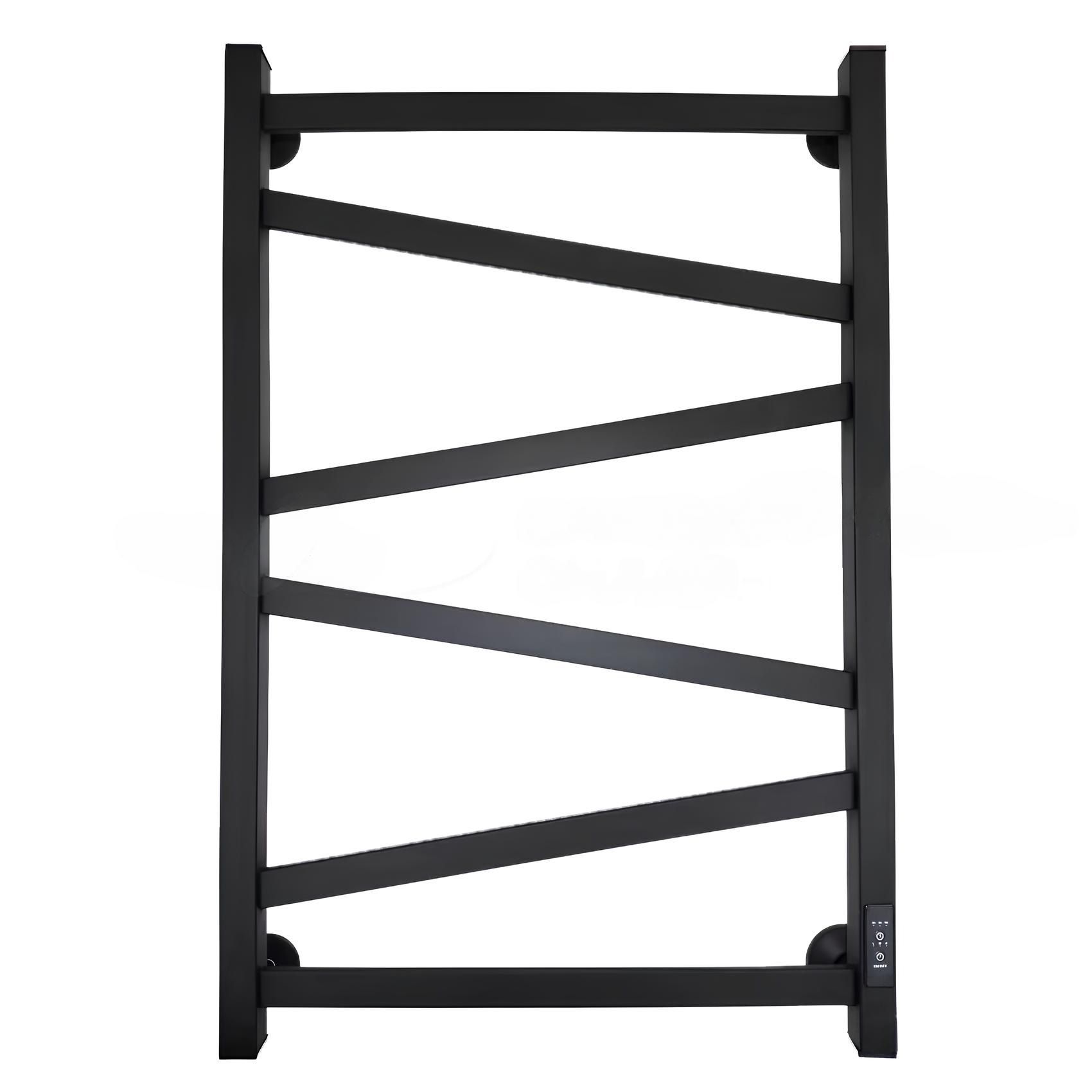 Полотенцесушитель электрический Зигзаг 80х50 см профильный черный RAL 9005 матовый СНШ  с таймером F