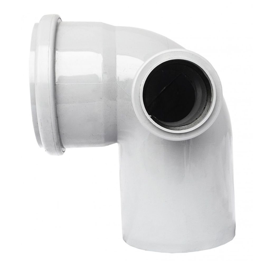 Отвод канализационный 110х50 мм 90° правый