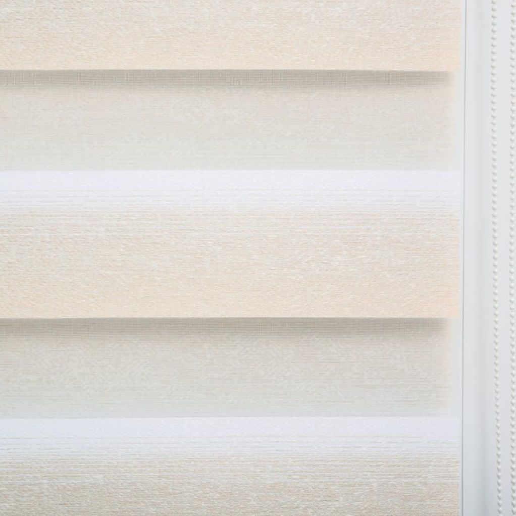 Штора рулонная день-ночь Дабл 38х160 см серо-бежевая