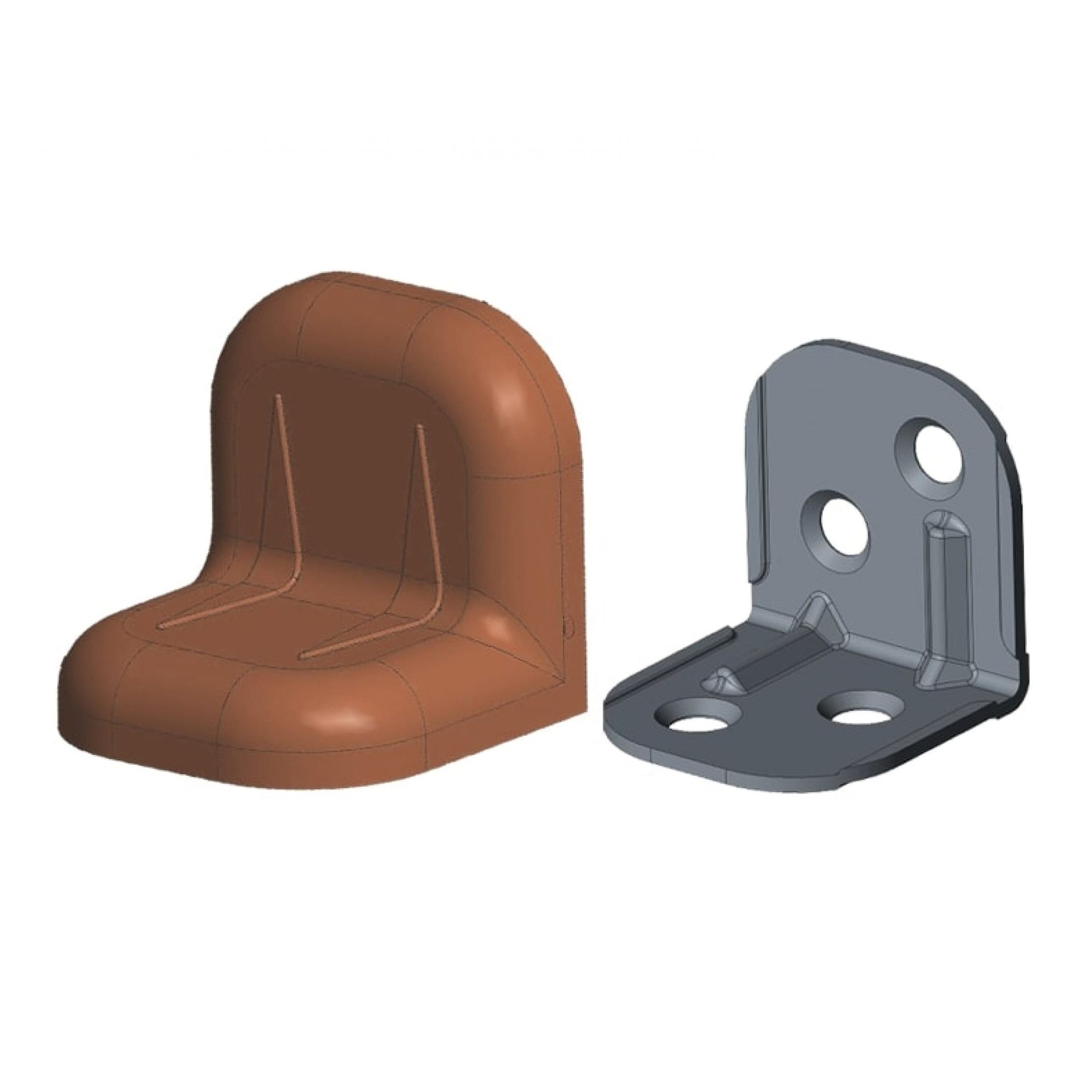 Уголок крепежный 24х24х25х1.2мм, ясень