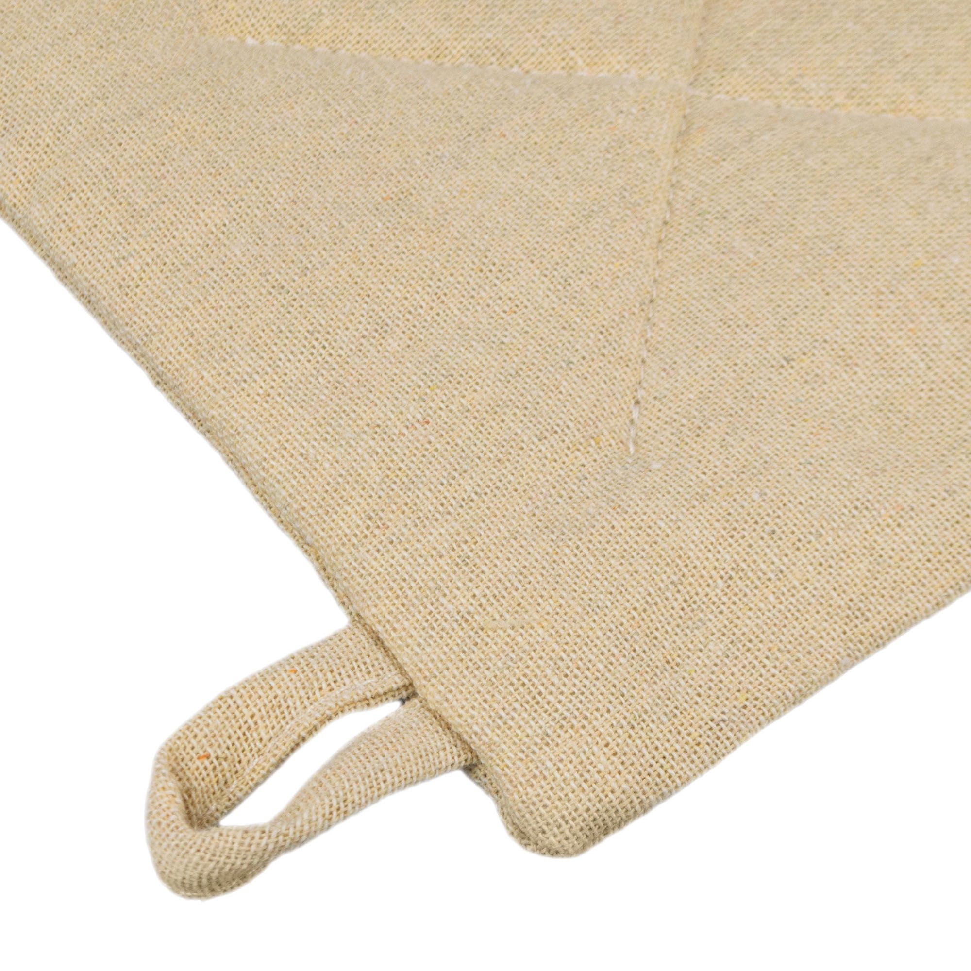 Прихватка Традиция 18х18 см хлопок 100% темно-бежевая