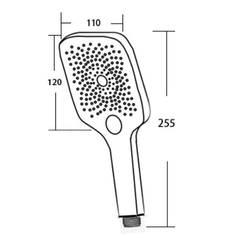 Лейка для душа Esco SPL1303SQ 3 режима 120х110 мм