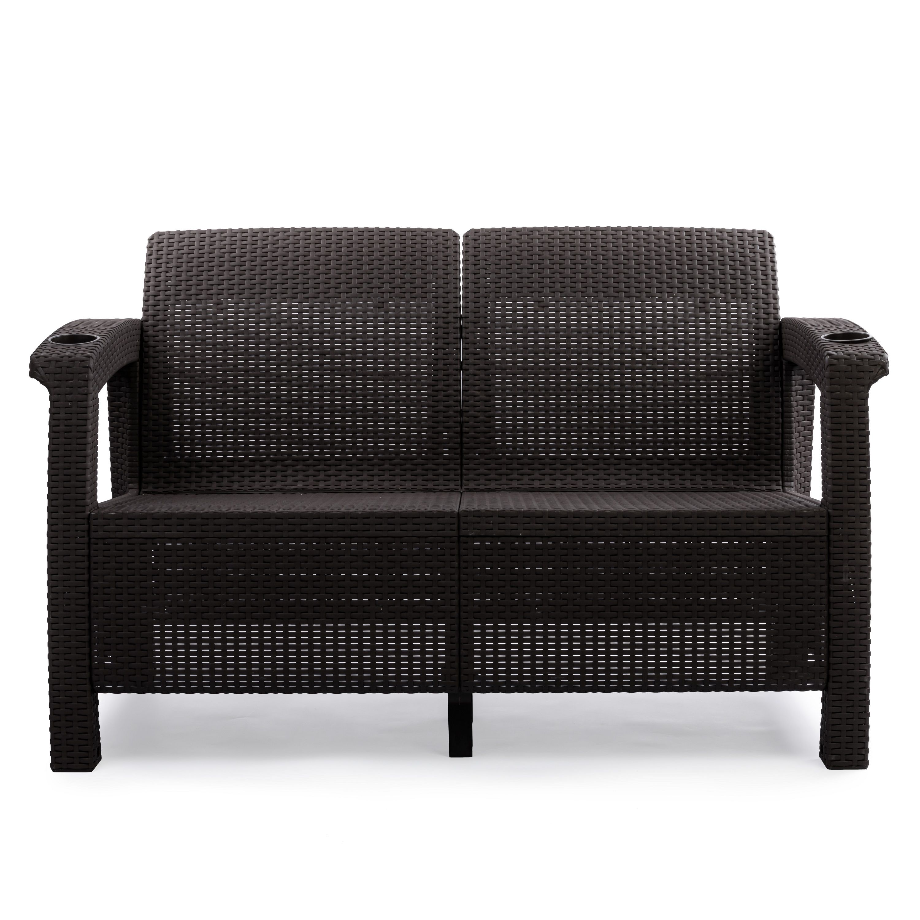 Диван иск. ротанг Ротанг-плюс 1270х700х790 мм Венге