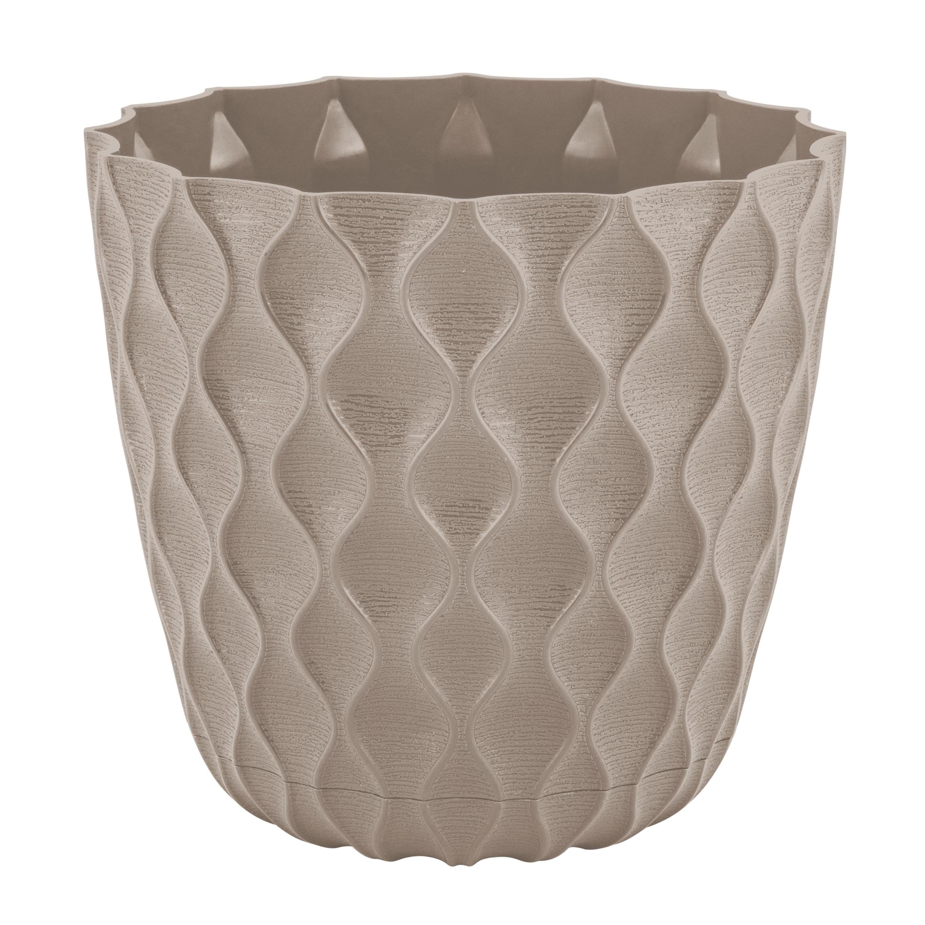 Горшок цветочный InGreen Wave Французский платан 14,5 см 1,4 л с дренажной сеткой и съемным поддоном