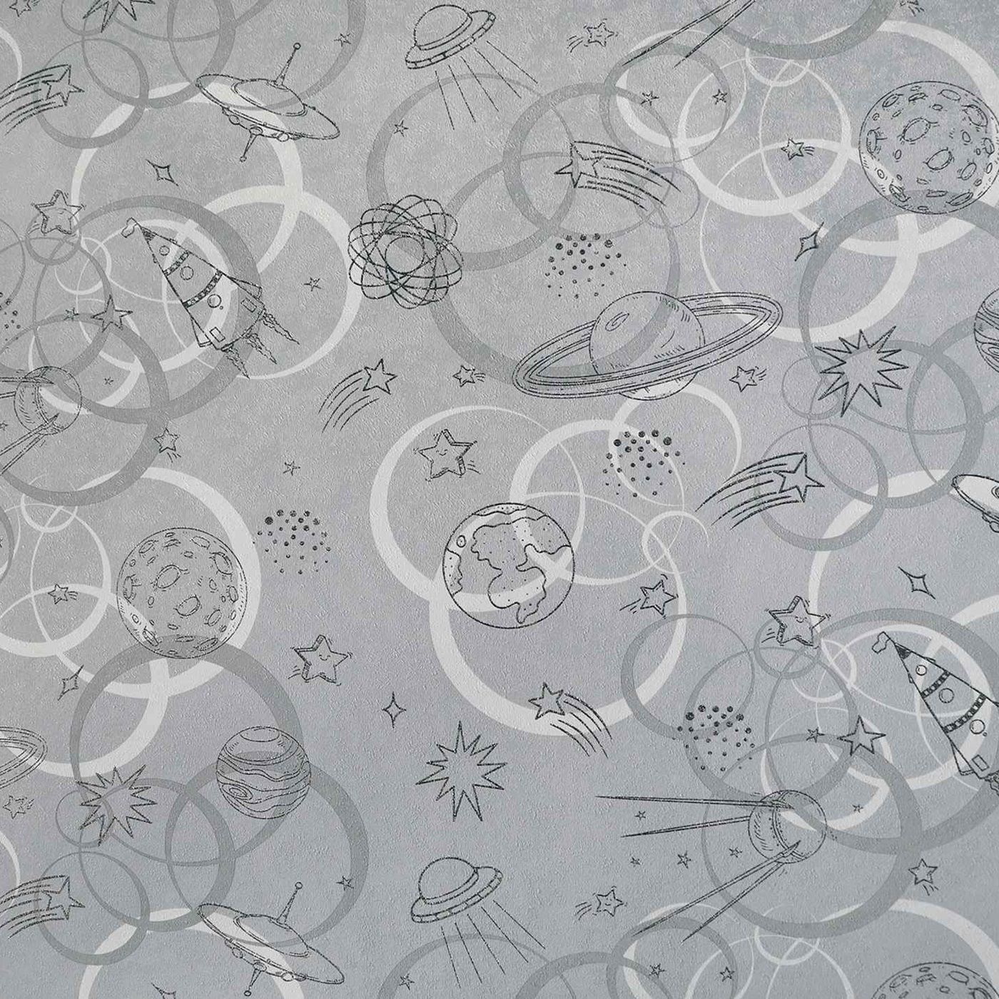 Обои Е802702 Elysium 1,06х10,05 м Галактика декор 2 серый