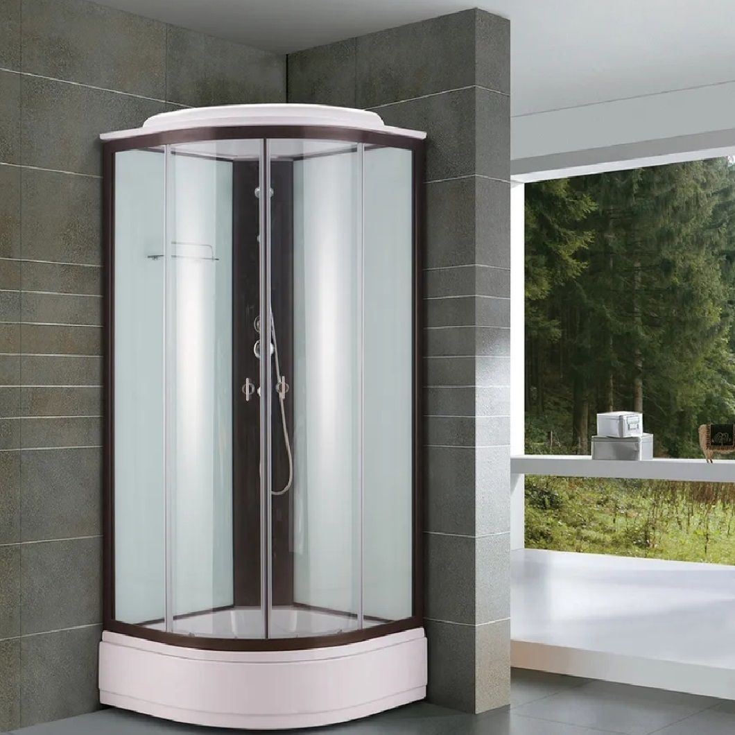 Душевая кабина NG-6702-14 100х100х215 см низкий поддон, стекло прозрачное, черный профиль
