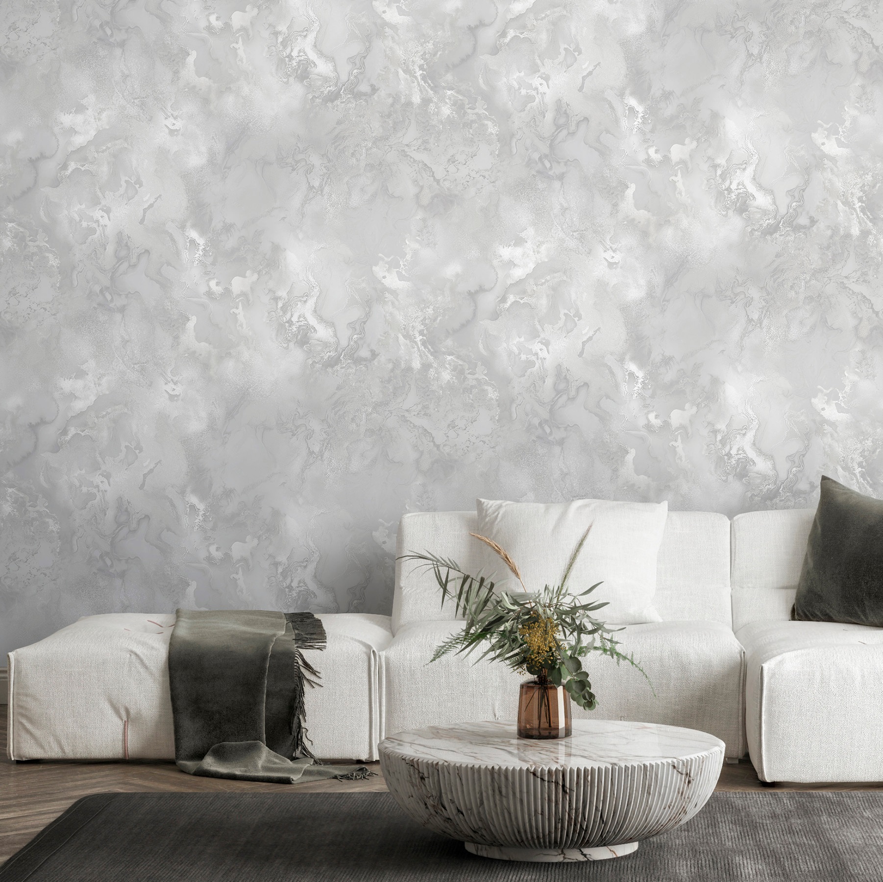 Обои Victoria Stenova Killian 585821 серые мрамор 1,06х10,05 м