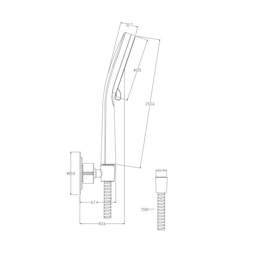 Душевой гарнитур с круглой лейкой Ferro 64086