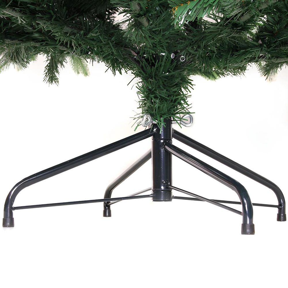 Елка искусственная Грация 180 см ПВХ, леска, резина с белым напылением, шишки и ягоды 842 ветки