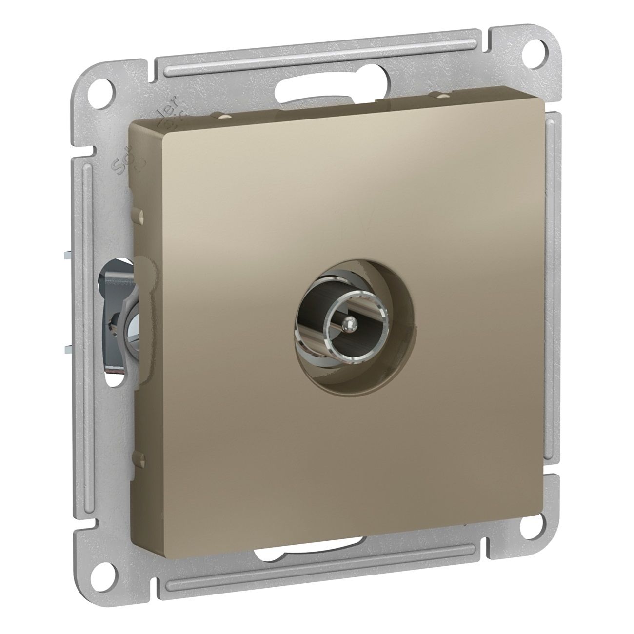 Розетка ATLASDESIGN TV оконечная 1DB механизм шампань