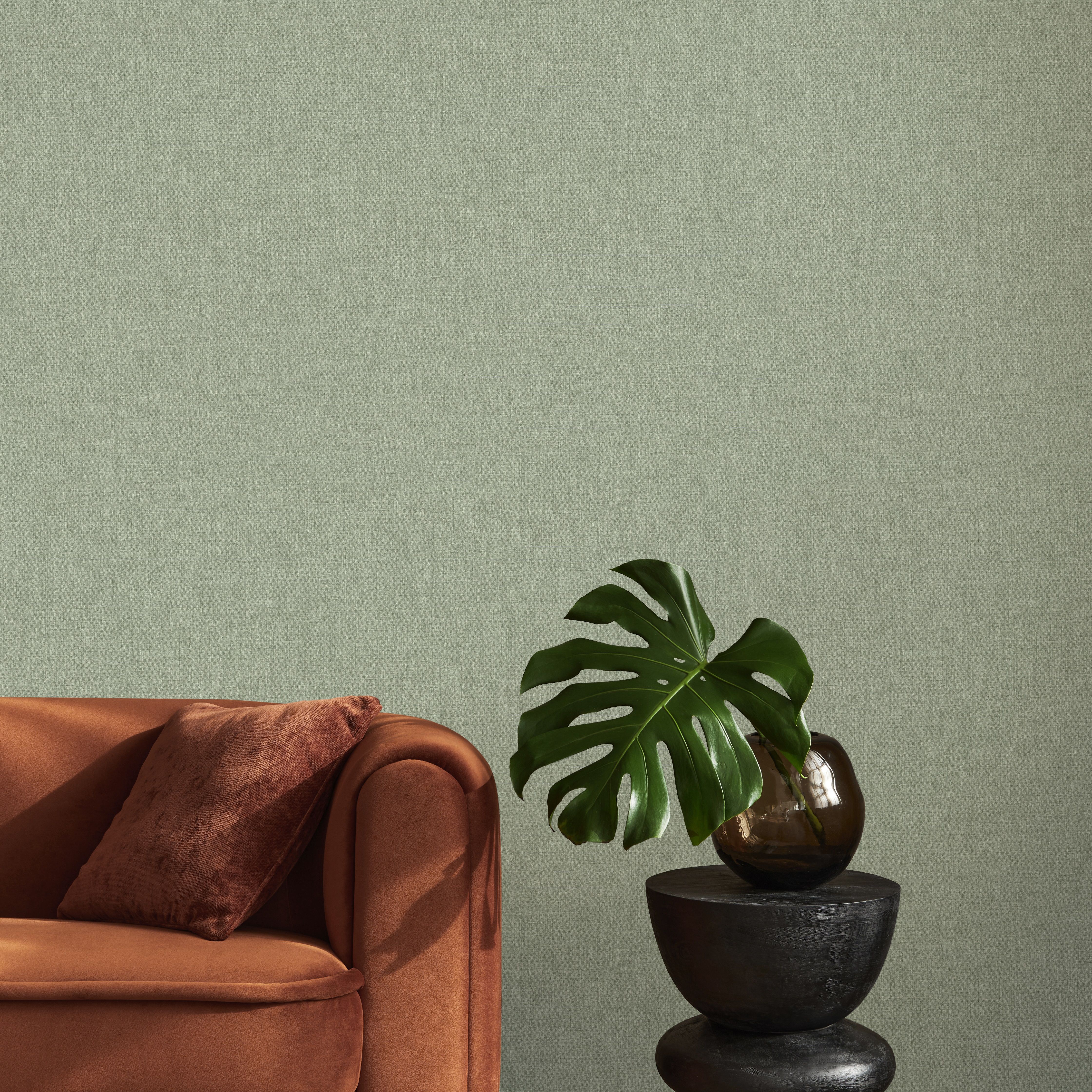 Обои Euro Decor Base 7302-10 оливковые однотонные 1,06х10,05 м