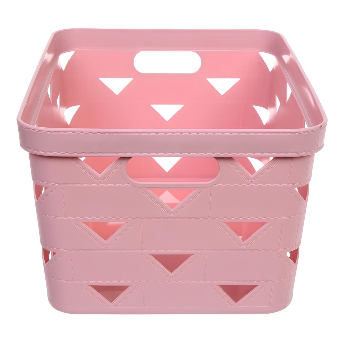 Корзина для хранения Лерберг 34х24,6х17,8 см пудровая роза