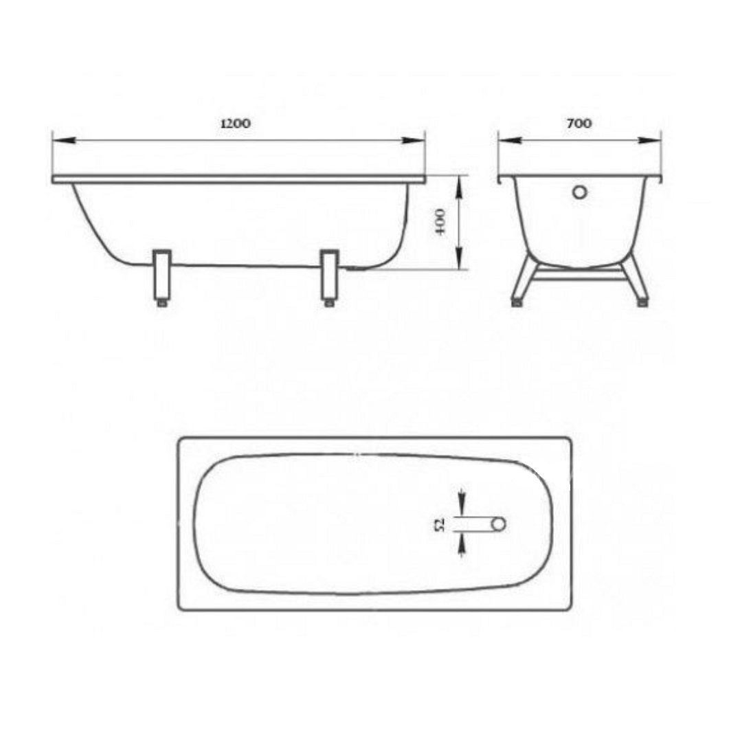 Ванна стальная Donna Vanna 120 см DV-23901