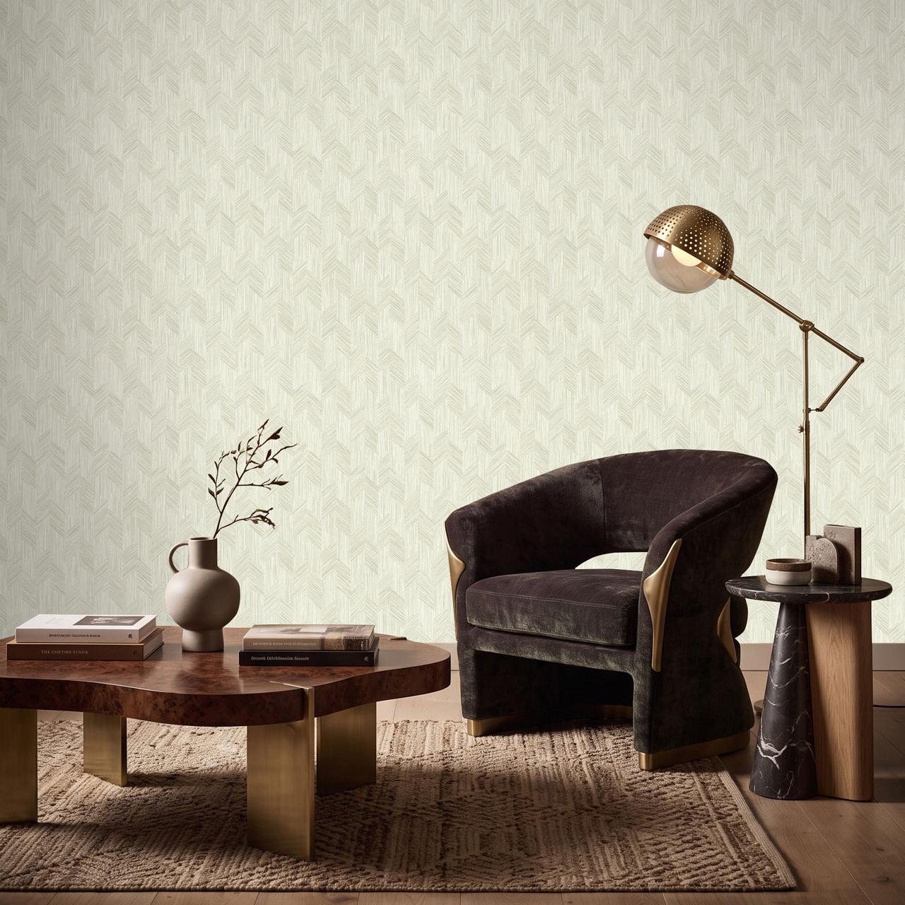 Обои Euro Decor Триада 7388-11 серые геометрия 1,06х10,05 м
