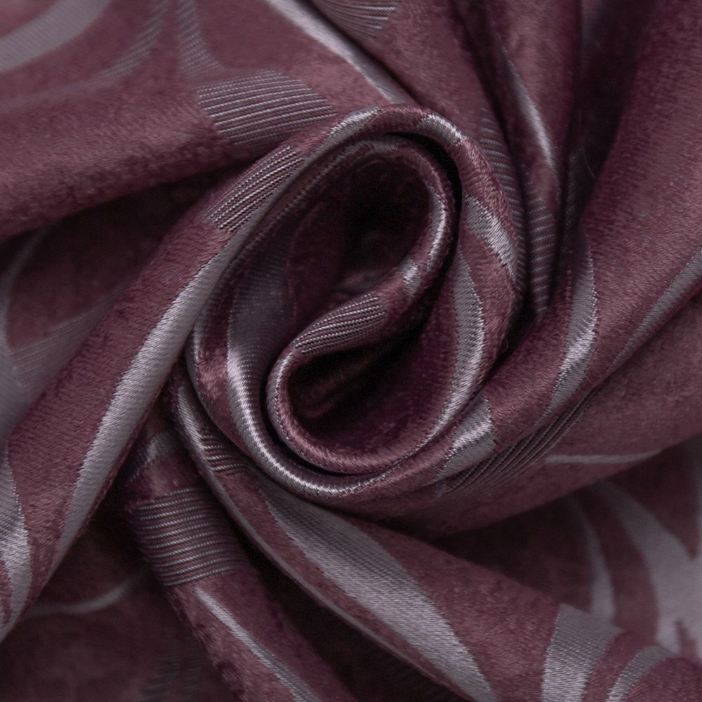 Ткань для штор Портьера блэкаут жаккард RS 25682-447/280 BL Jak сливовый