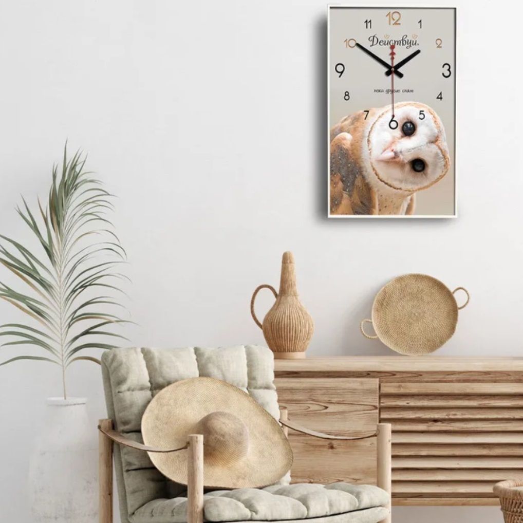 Часы-постер BL-2548A (35х57) Совушка