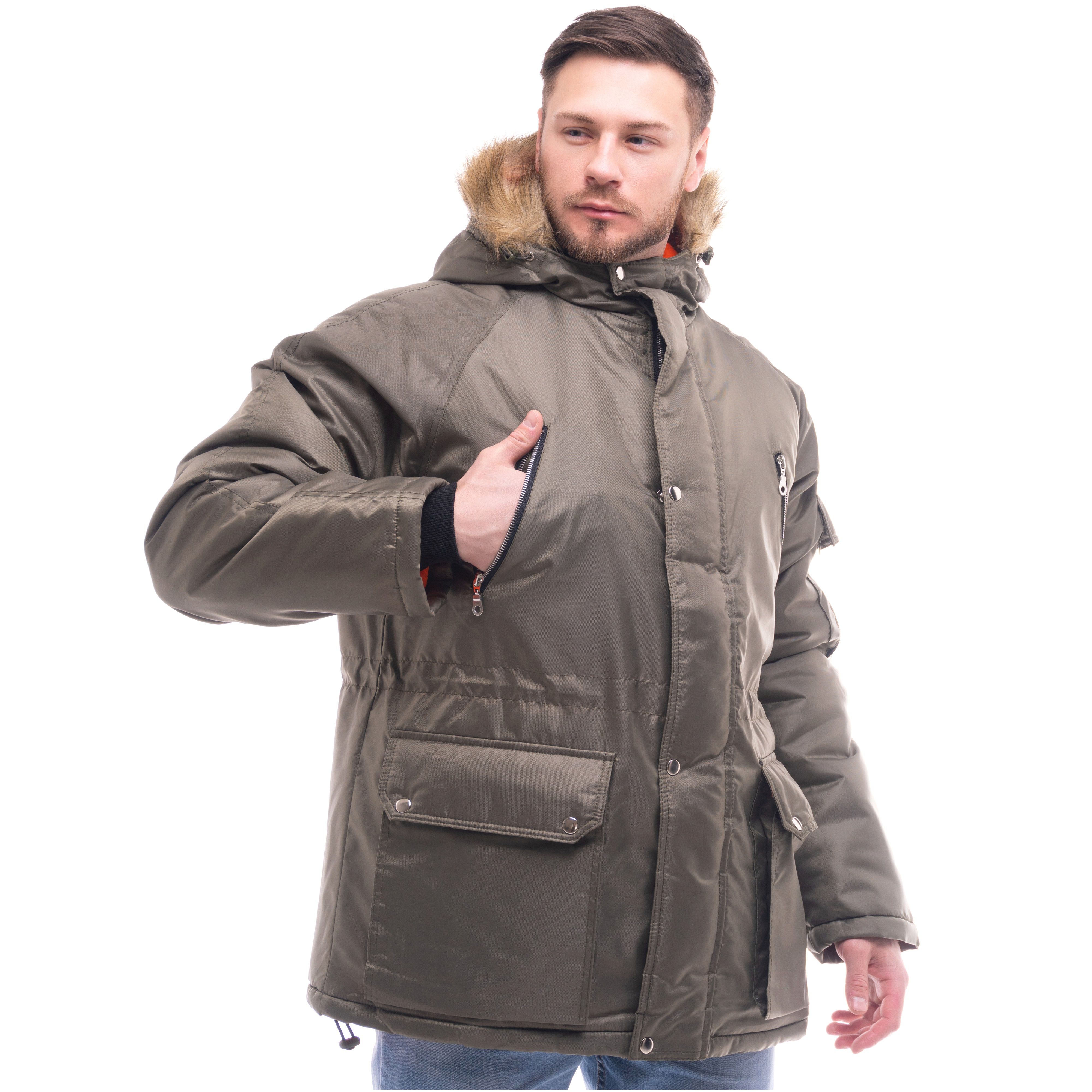 Куртка утепленная мужская Аляска хаки р.112-116/182-188