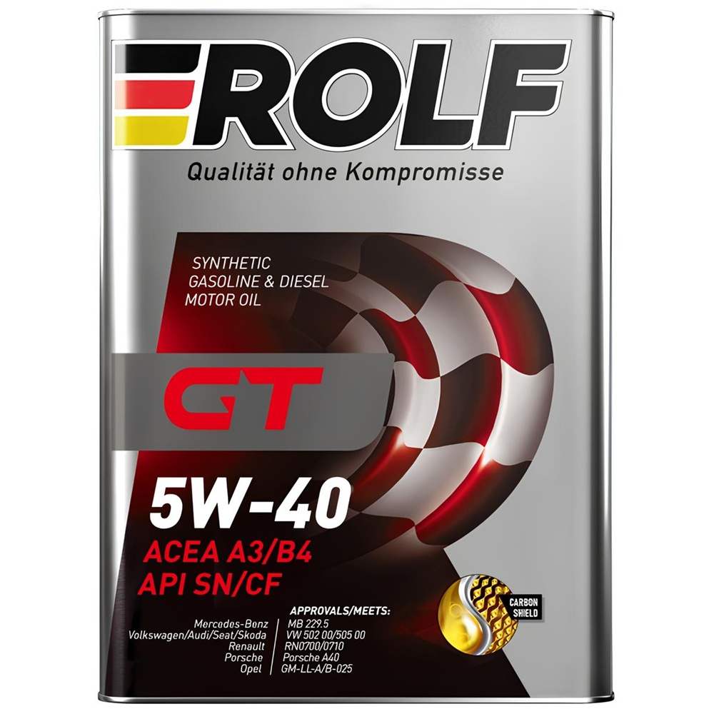 Масло моторное 5W-40 синтетическое Rolf GT SN/CF A3/B4 4 л
