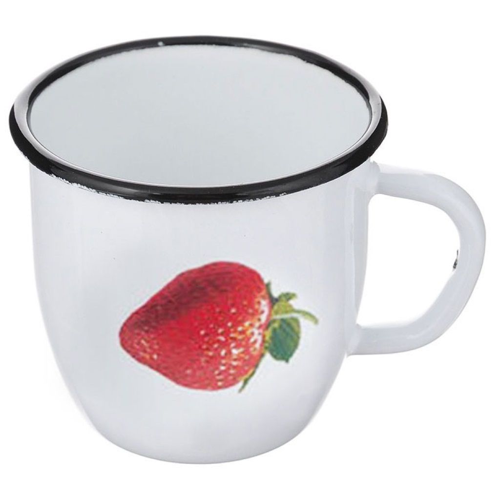 Кружка 0,4 л эмалированная Сочная клубника С-0103/4