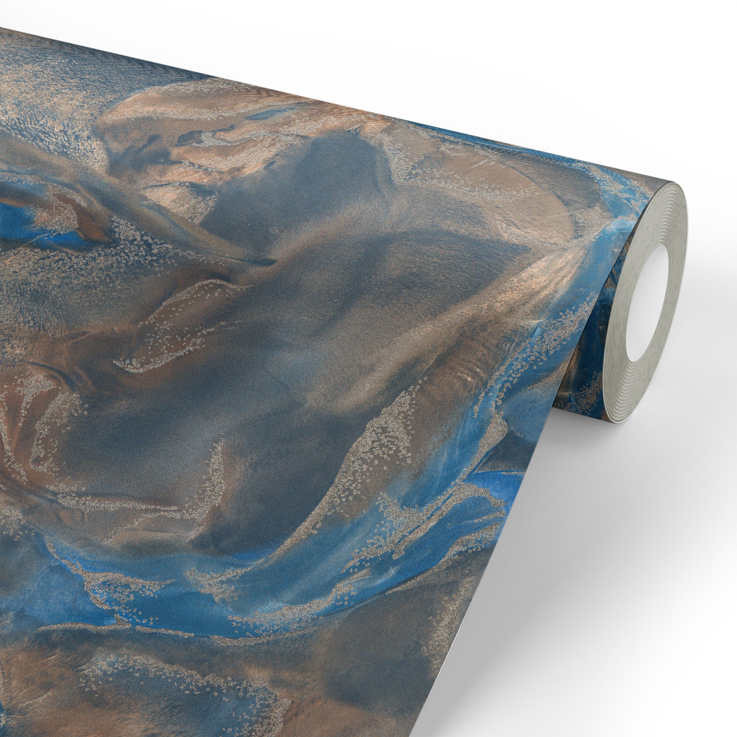 Обои Euro Decor Istok 7293-03 синие мрамор 1,06х10,05 м