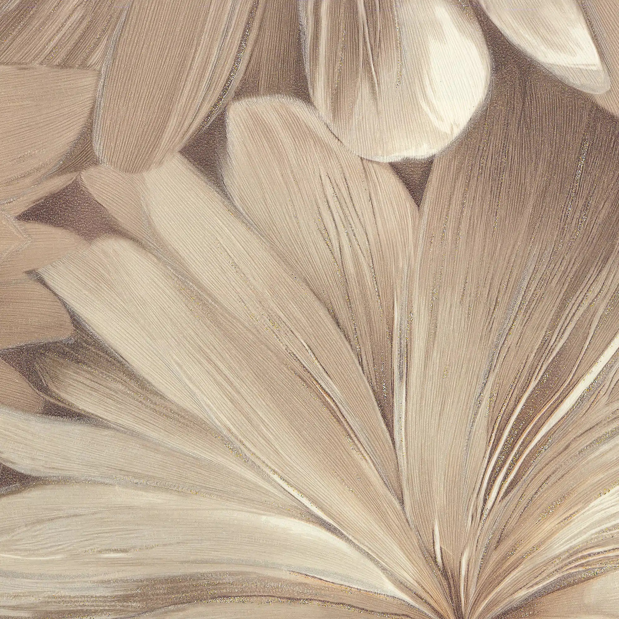 Обои Ornamy Florance 8090-02 золотые цветы средние 1,06х10 м