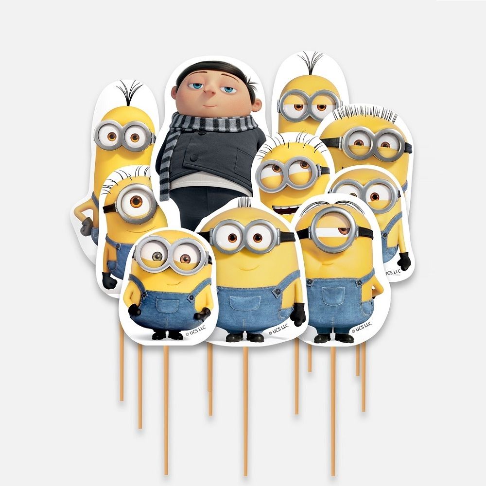 Набор шпажек для канапе и капкейков Minions 2 2 шт 3D дизайн