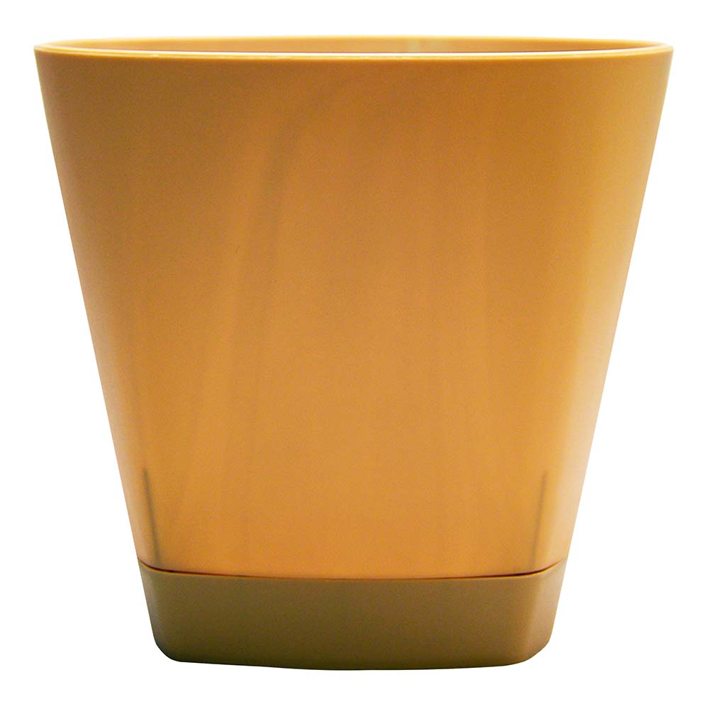 Горшок цветочный с подставкой Amsterdam молочный шоколад 14 см 1,35 л