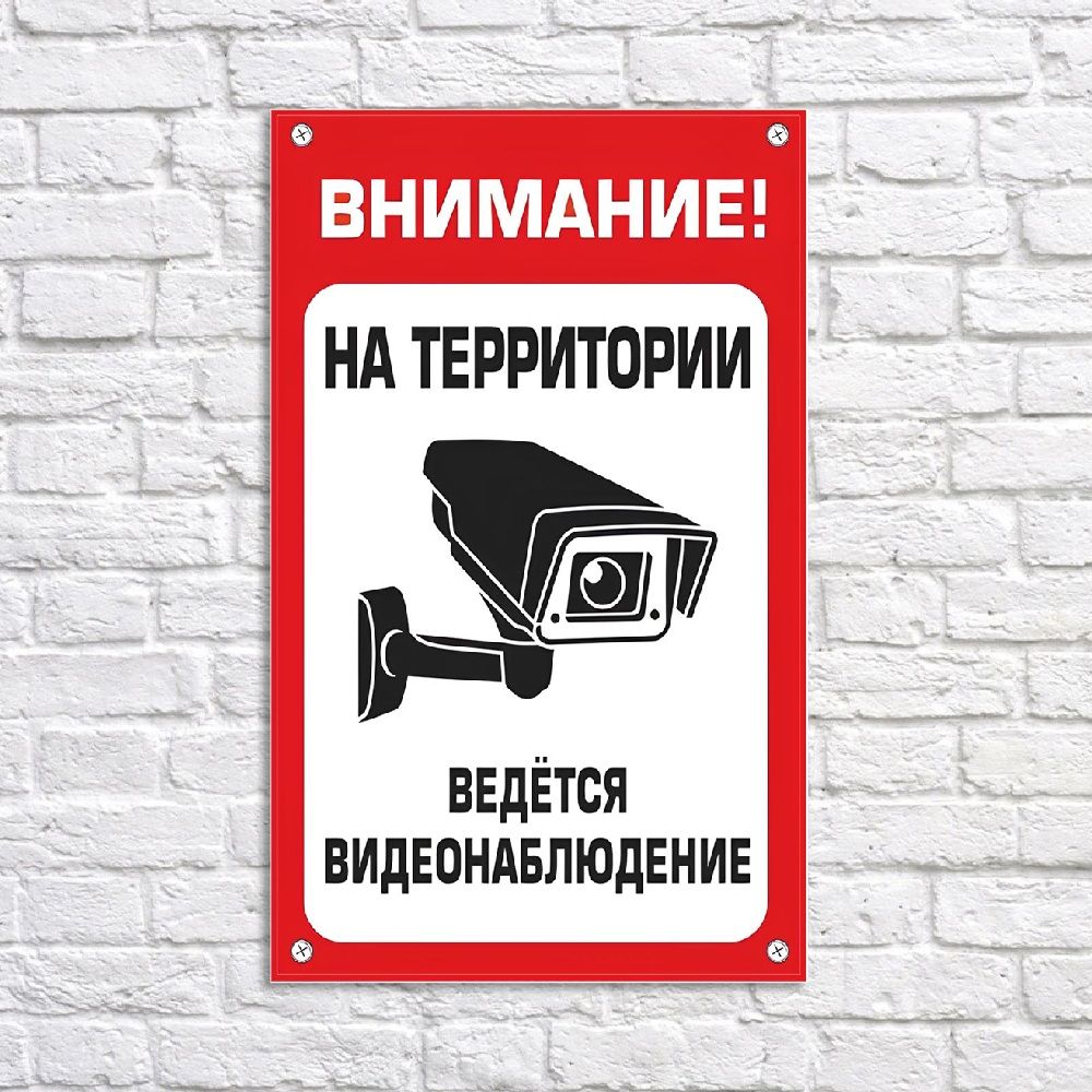 Табличка Наблюдение 30х19,5 см пластик 3 мм