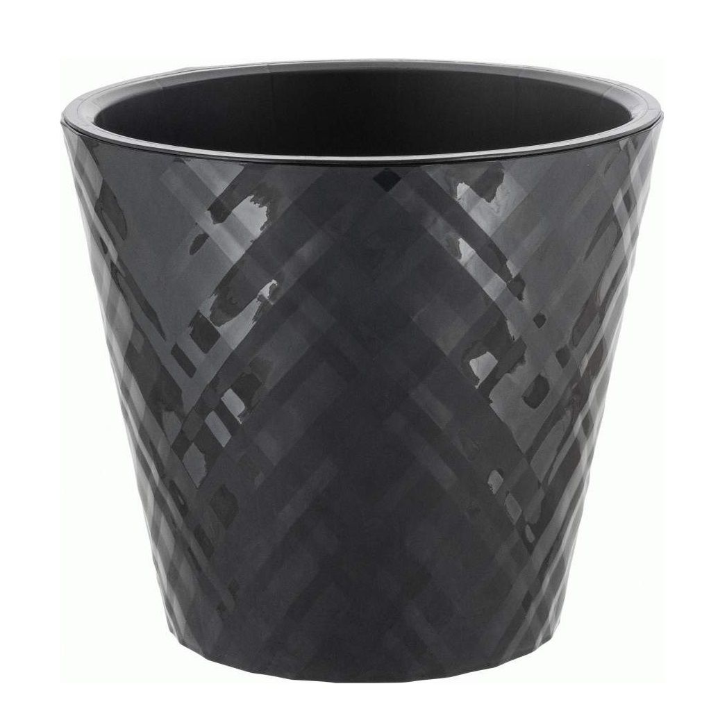 Горшок цветочный InGreen Manhattan Оникс 23 см 5 л c дренажной вставкой