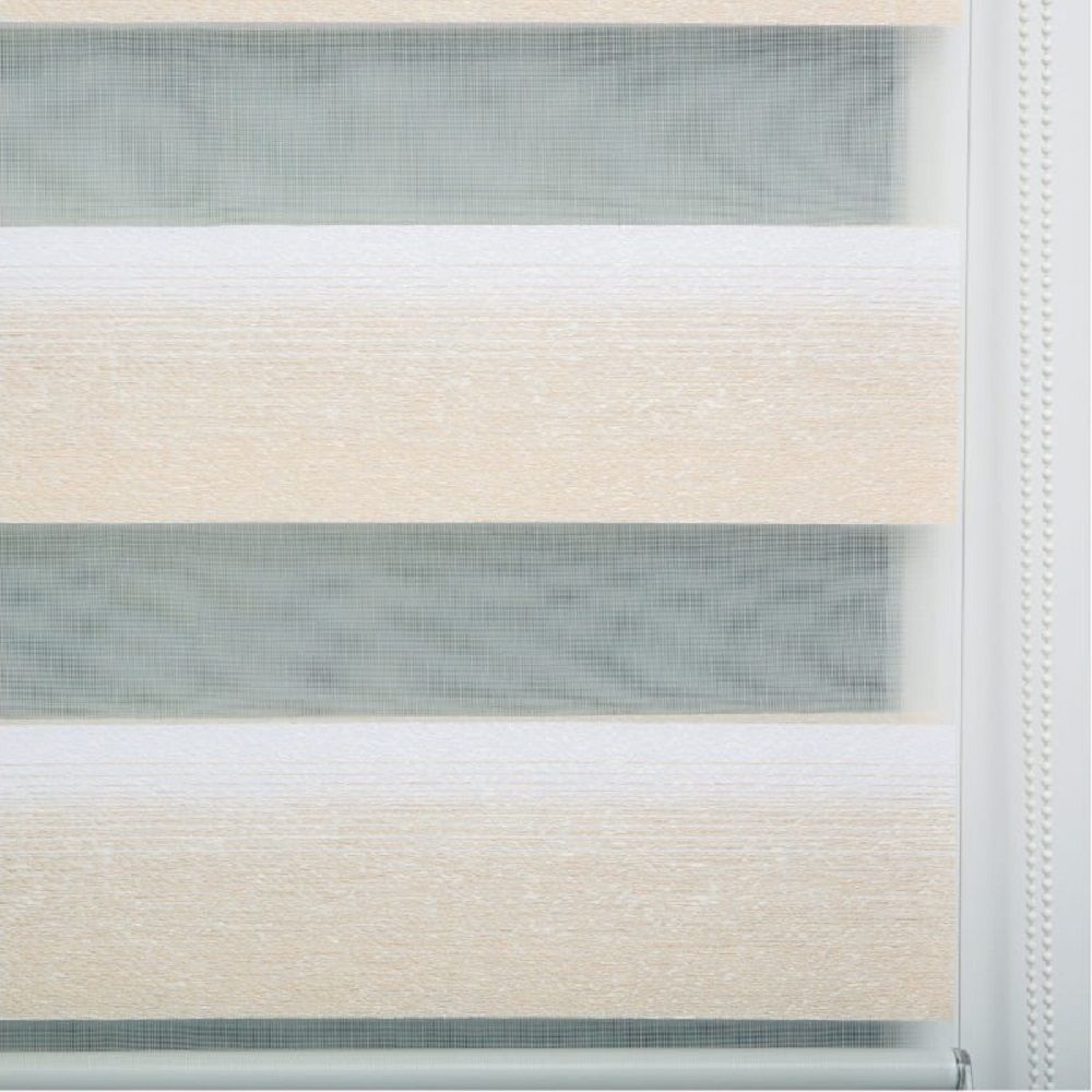 Штора рулонная день-ночь Дабл 72х160 см серо-бежевая